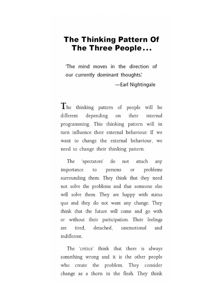 373.the Thinking Pattern of Three People | PDF