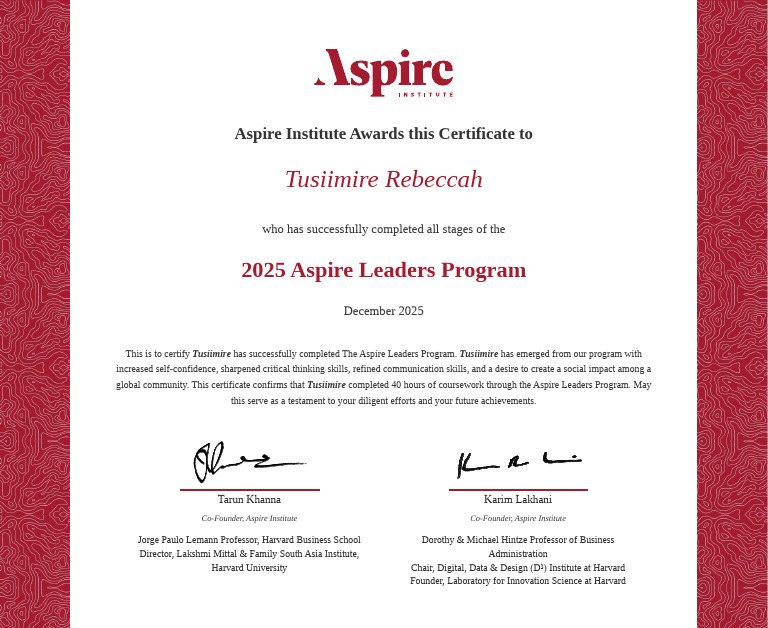 Aspire Certificate | PDF