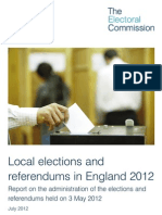Electoral Commission Report Into May 2012 Elections