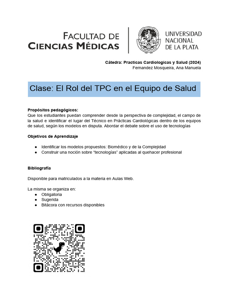 El Rol Del TPC en El Equipo de Salud (2024) | PDF | Teoría | Pensamiento