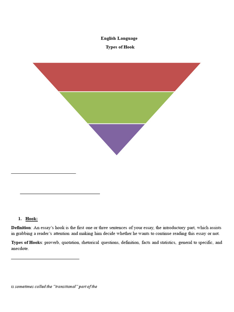 Types of Hook | PDF | Essays | Lebanon