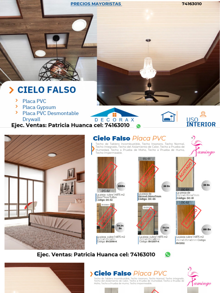 CIELO FALSO PVC y GYPSUM - pdf-1 | PDF | Materiales de construcción