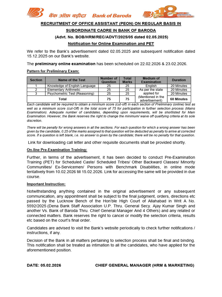 Notification Dated 05 02 2026 05 06 | PDF