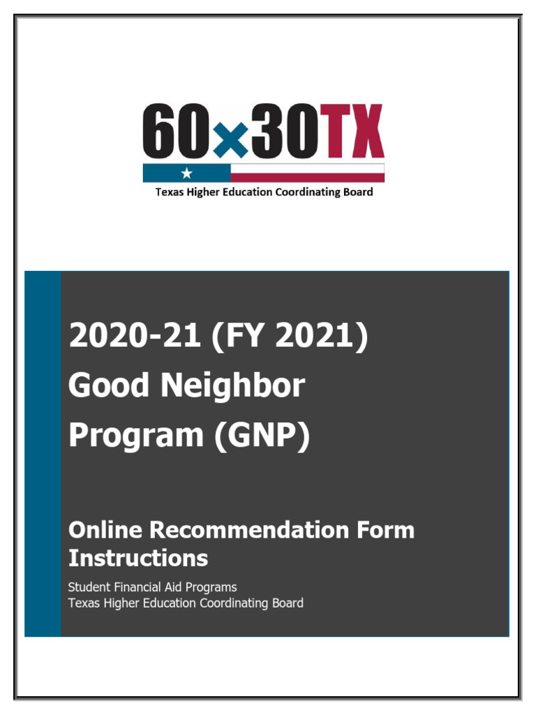 Good Neighbor Scholarship Program Form Instructions - FY 2021 - Final ...