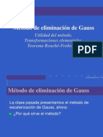 Metodo de Eliminacion de Gauss