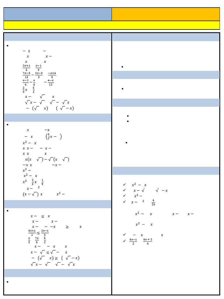 Série D'exercices 9 - Equations Et Inéquations | PDF | Mathématiques