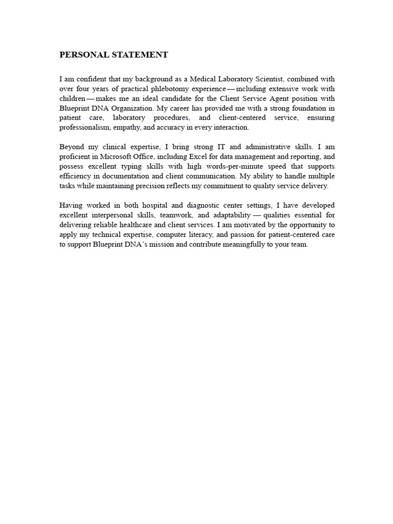 Personal Statement | PDF
