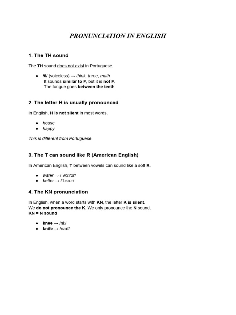 Pronunciation in English | PDF | English Language | Phonology