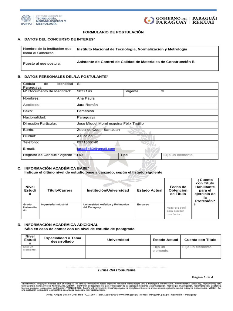 Formulario de Postulacion 14 10 2025 11 59 37 | PDF