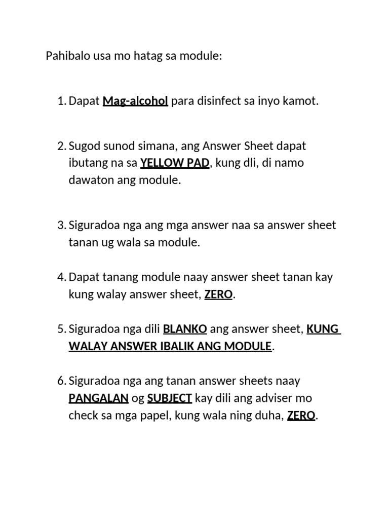 Guidelines For Module | PDF