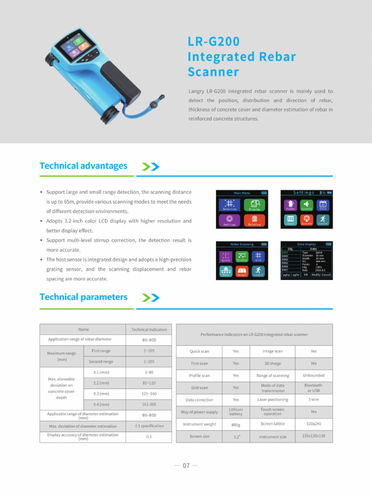 Rebar Scanner G 200 1 | PDF