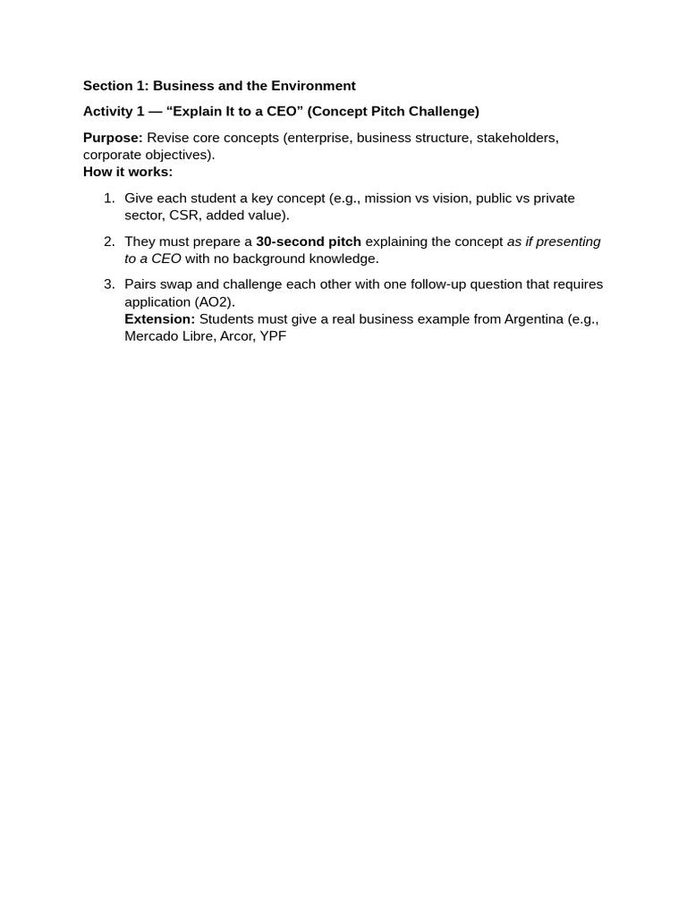 Actividades Section 1 | PDF