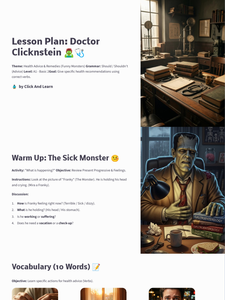 Lesson Plan Doctor Clicknstein | PDF