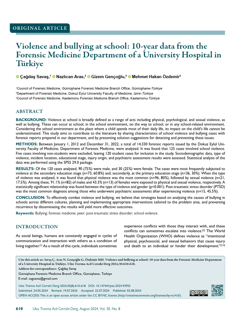 Violence and Bullying at School | PDF | Violence | Bullying