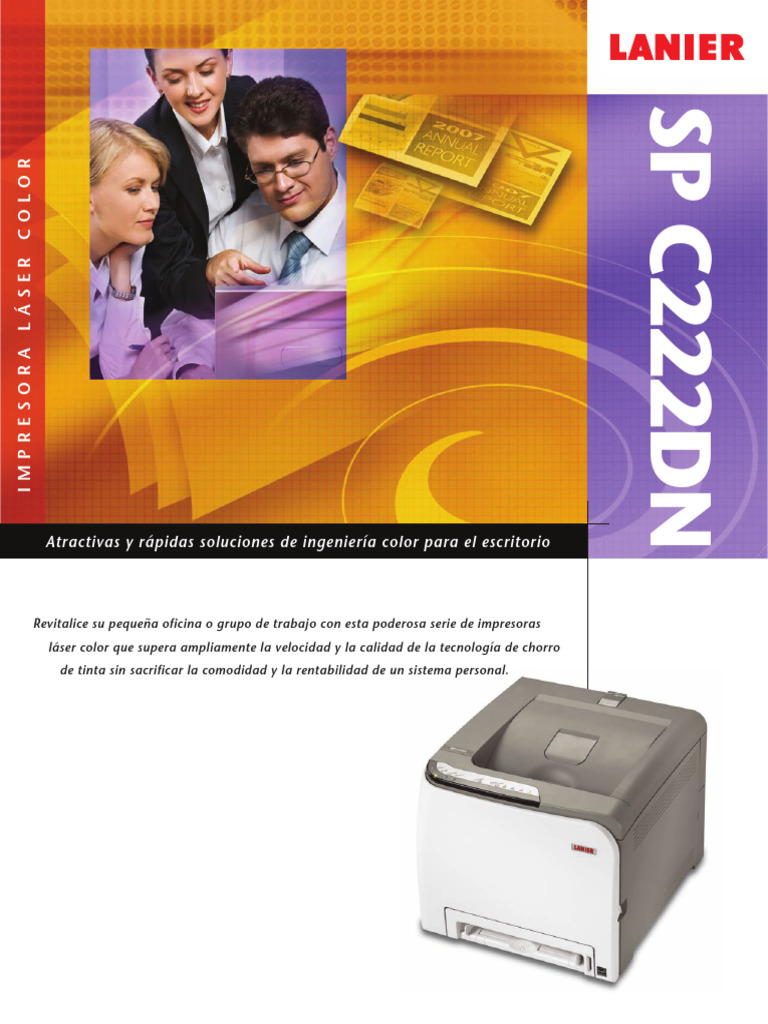 Lanier Impresora Color SP C220N Espanol 2 | PDF | Impresora ...