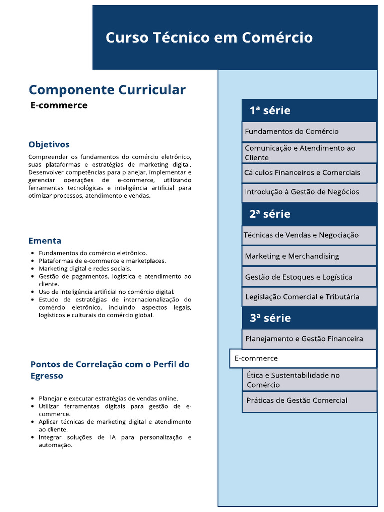 Ementã†Rio Comã›Rcio.pdf - Ementário Comércio E-commerce | PDF