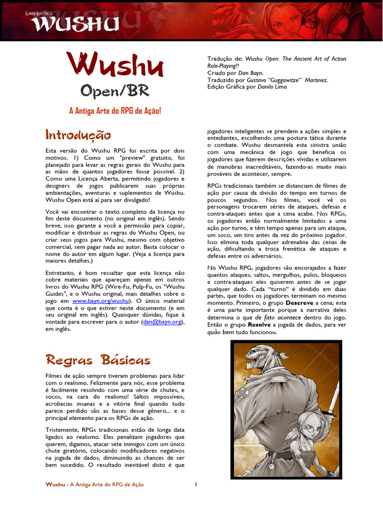 RPG - WushuOpenBR - Color | PDF | Jogos de RPG