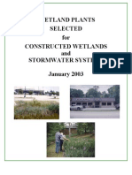 Wetland Plants Selected For Constructed Wetlands and Stormwater Systems