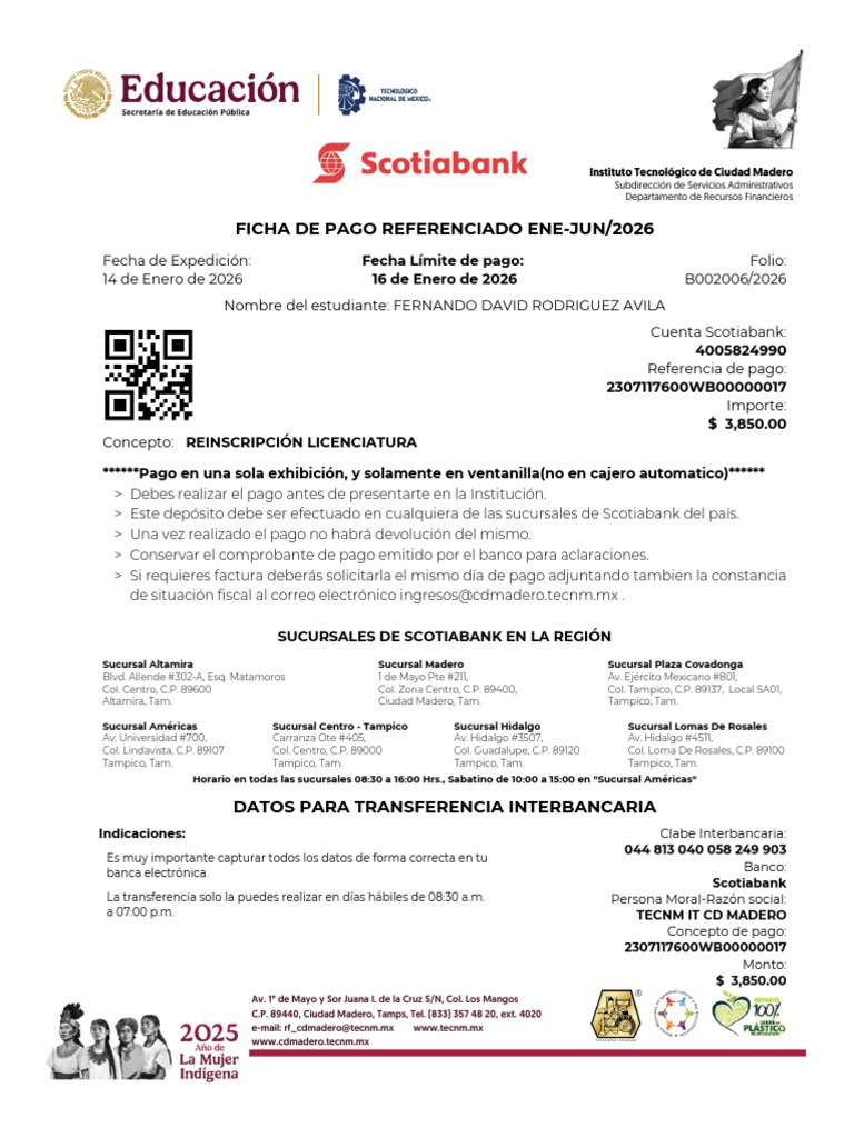 ficha_de_pago_2307117600WB00000017 (1) | PDF | Bancos | Finanzas personales