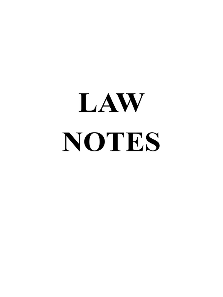 Law Notes | PDF | Precedent | Appeal