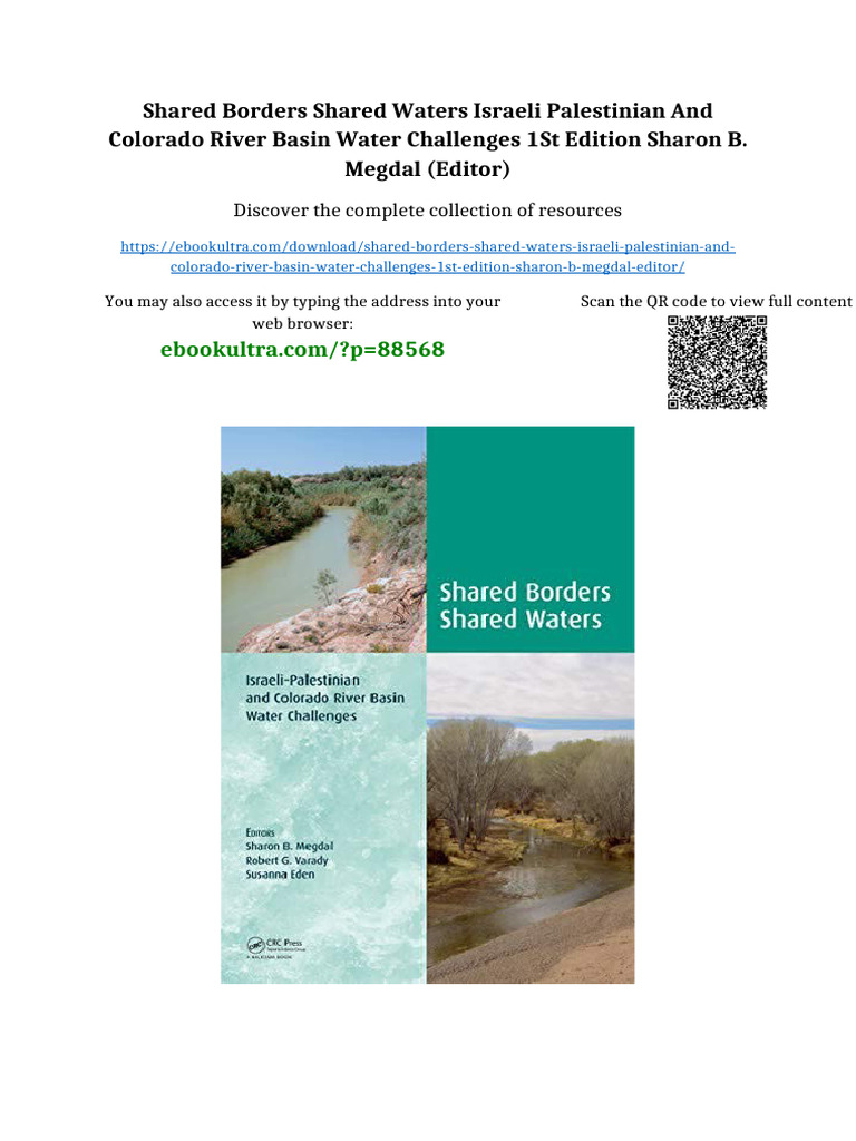 Shared Borders Shared Waters Israeli Palestinian and Colorado River ...