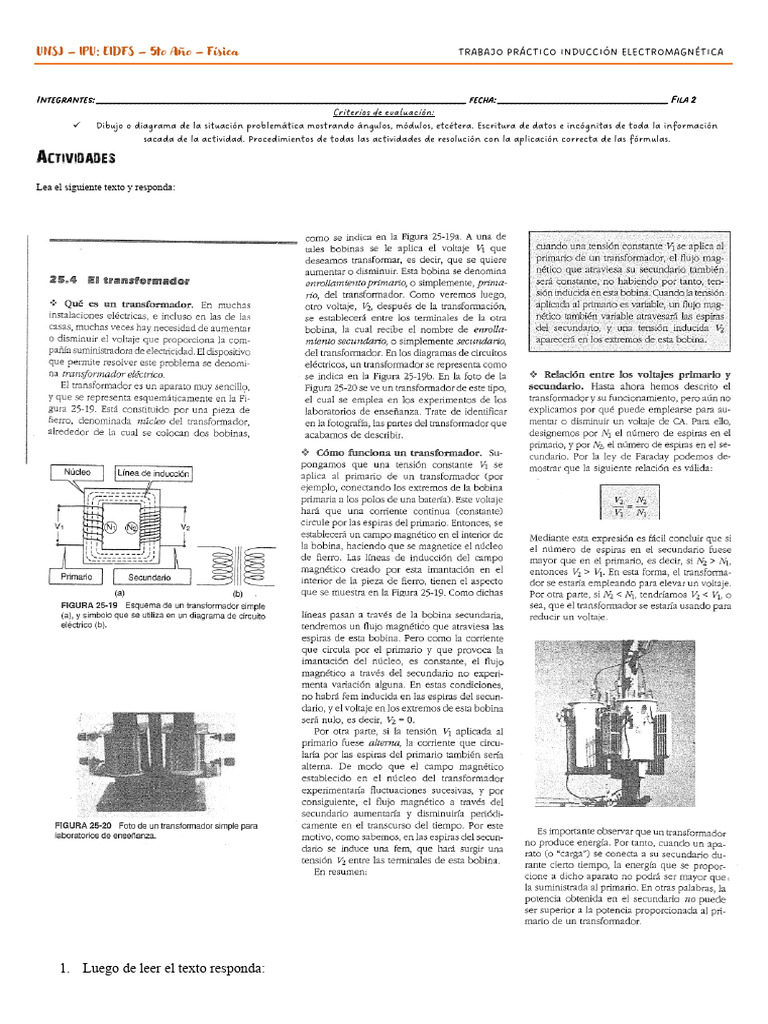 2025 - TP Final Electromagnetismo - Fila 2 | PDF | Corriente eléctrica ...