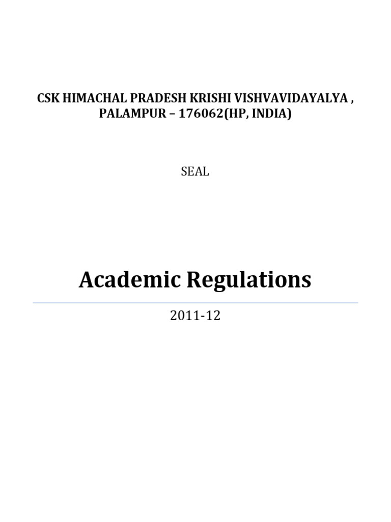 12 03 2012 Academic Regulation 2012 | PDF | Course Credit | Thesis