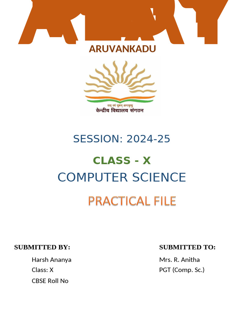 X Ai Practicals 2022-23 | PDF | Integer (Computer Science) | Mathematics