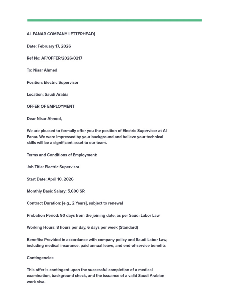 Offer Letter | PDF