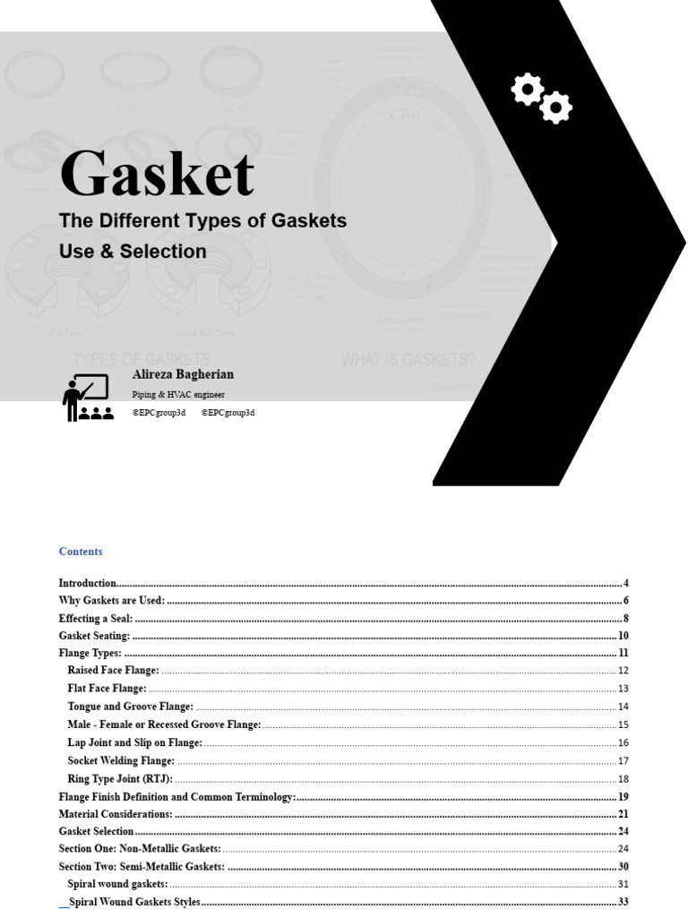 Gasket-The Different Types, Use & Selection | PDF | Pipe (Fluid ...