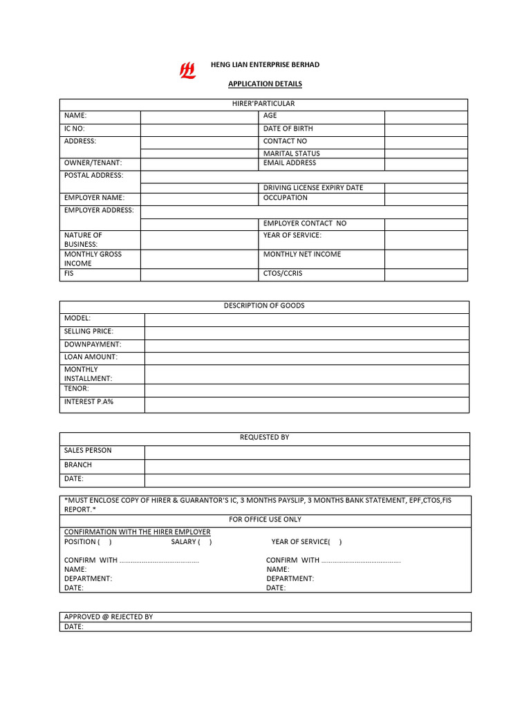 Application Form - Siti Penjamin2 | PDF