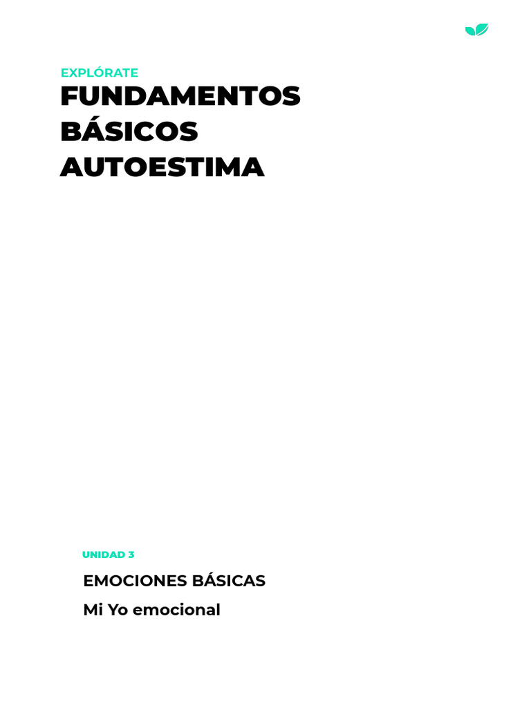 Fundamentos Autoestima PDF 1 | PDF | Autoestima | Las emociones