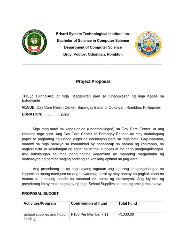Project Proposal 1 | PDF