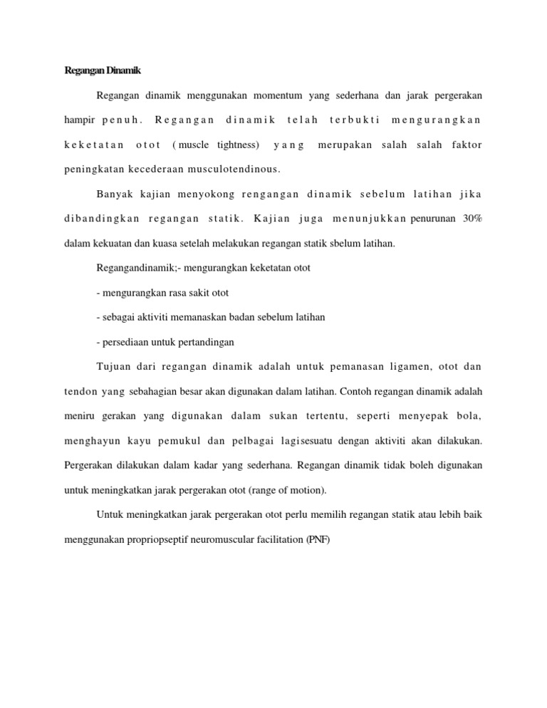 Regangan Dinamik Pdf