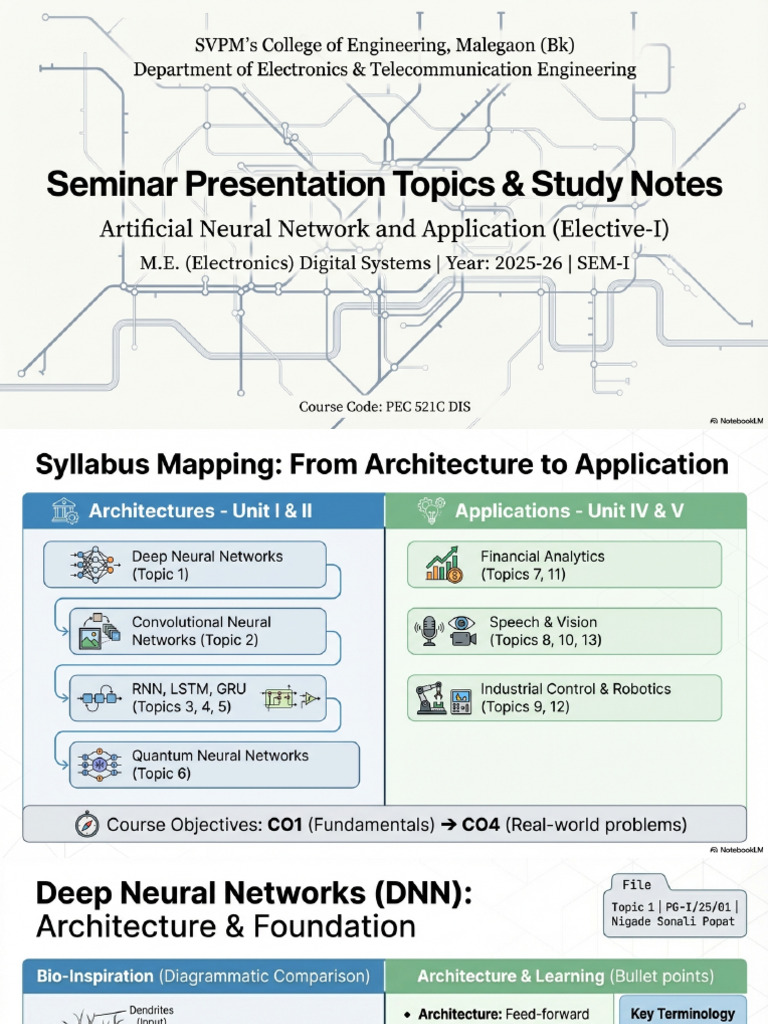 Neural Network Architectures Applications | PDF