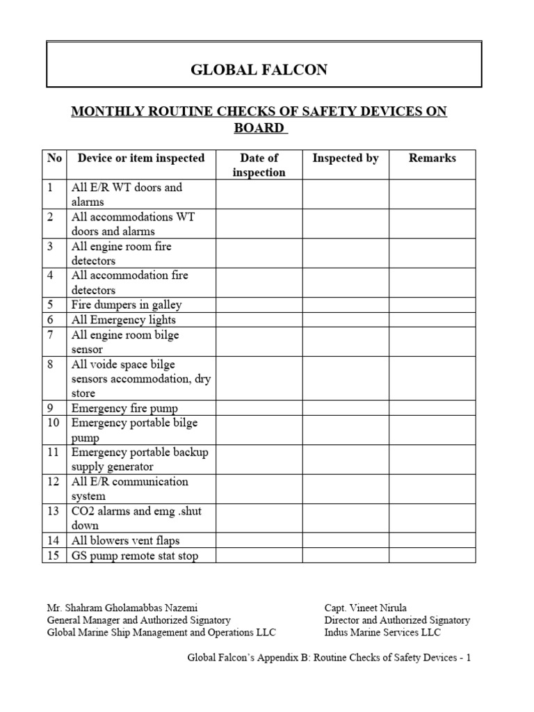 05) Routine Checks of Safety Devices | PDF