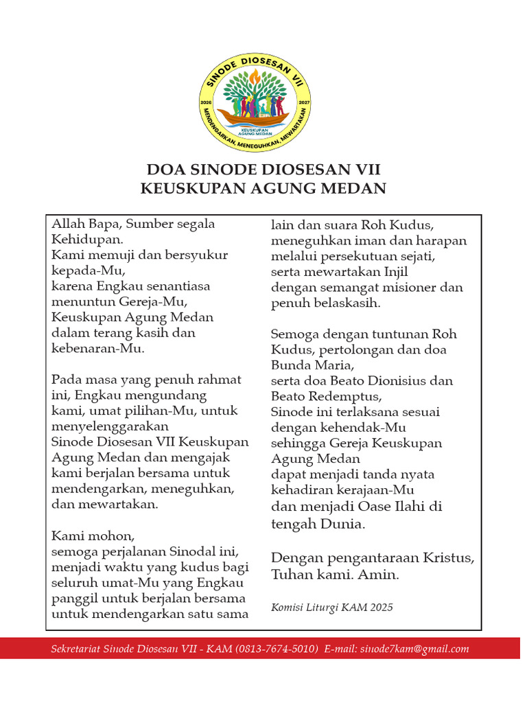 Doa Sinode Resmi | PDF