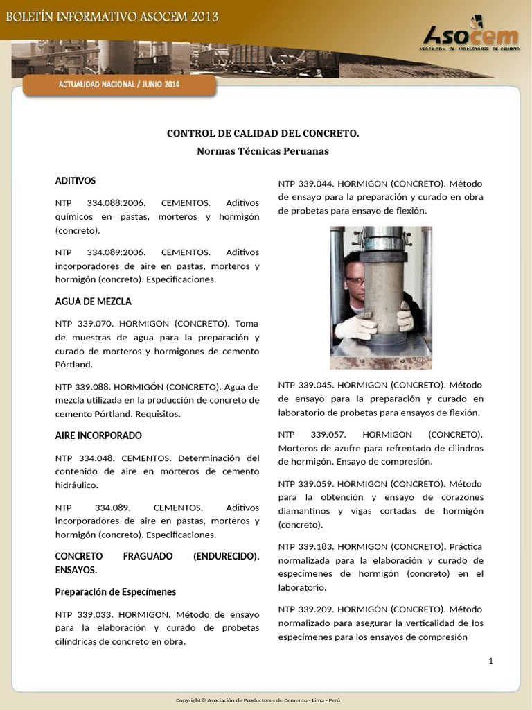 Control de Calidad Del Concreto | PDF | Hormigón | Mortero (Albañilería)