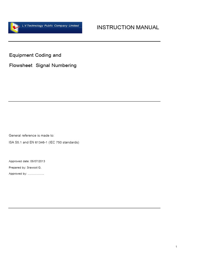 LVT Electrical Flow Code Numbering System | PDF | Relay | Instrumentation