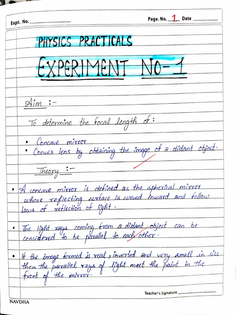 Physics Practical Experiment No 1 (1) | PDF