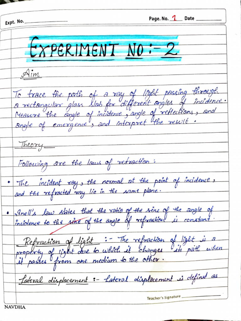 Physics Practical Experiment No 2 | PDF