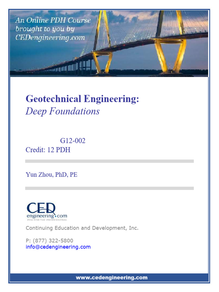 G12-002 - Geotechnical Engineering - Deep Foundations - US | PDF ...
