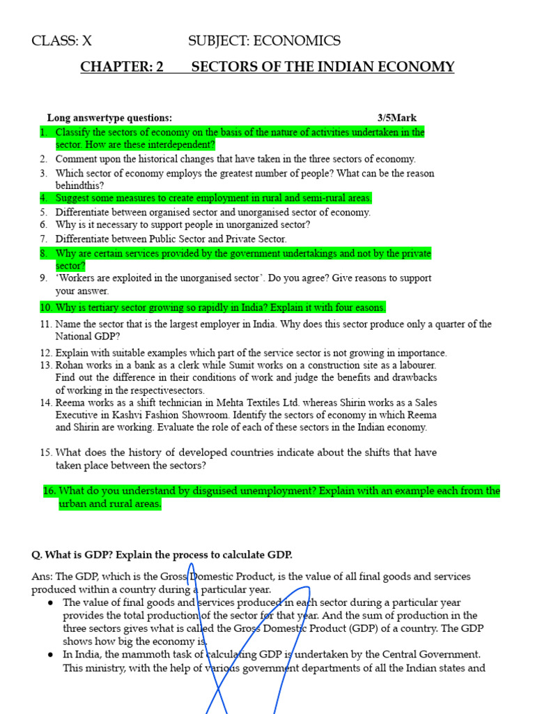 NEW-PDF Sectors of Indian Economy | PDF | Gross Domestic Product ...