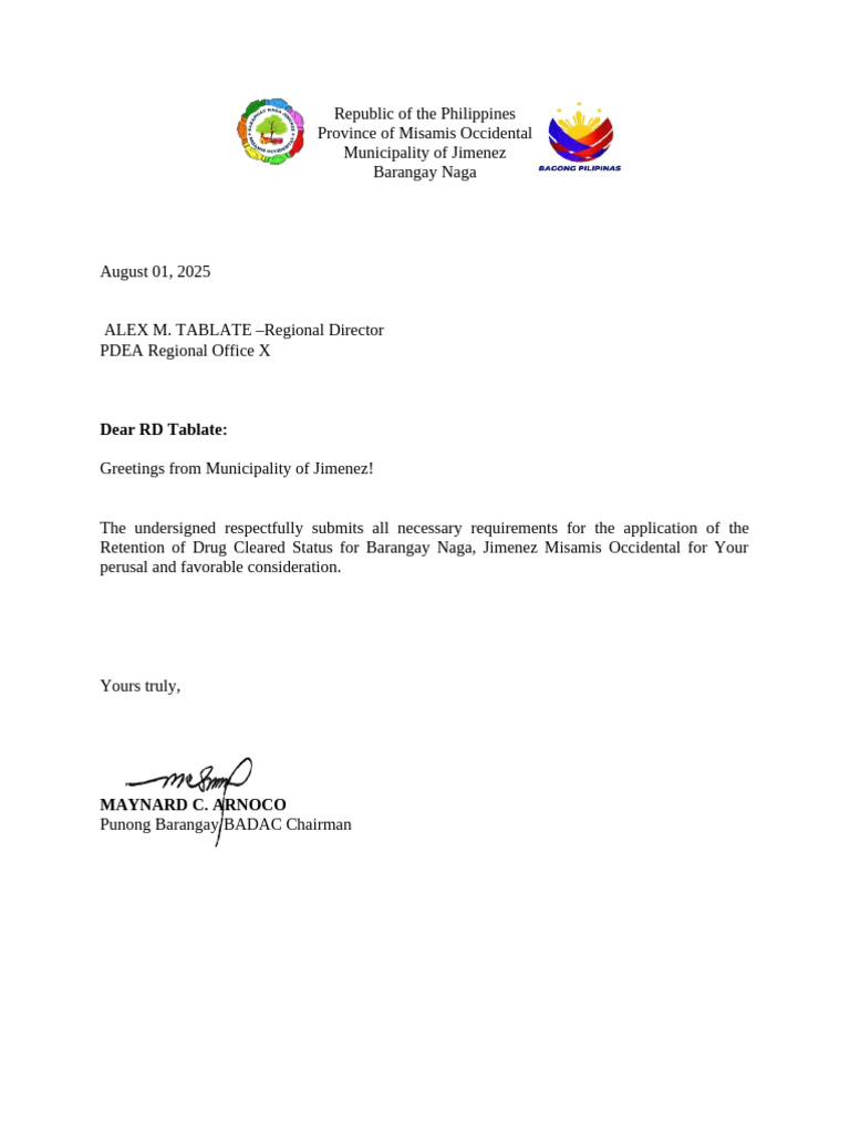 BADAC Barangay Naga Barangay-Application | PDF