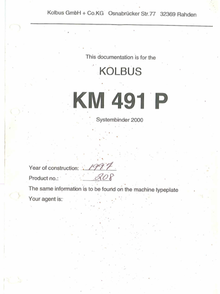 Manual KM 491 P 1 | PDF