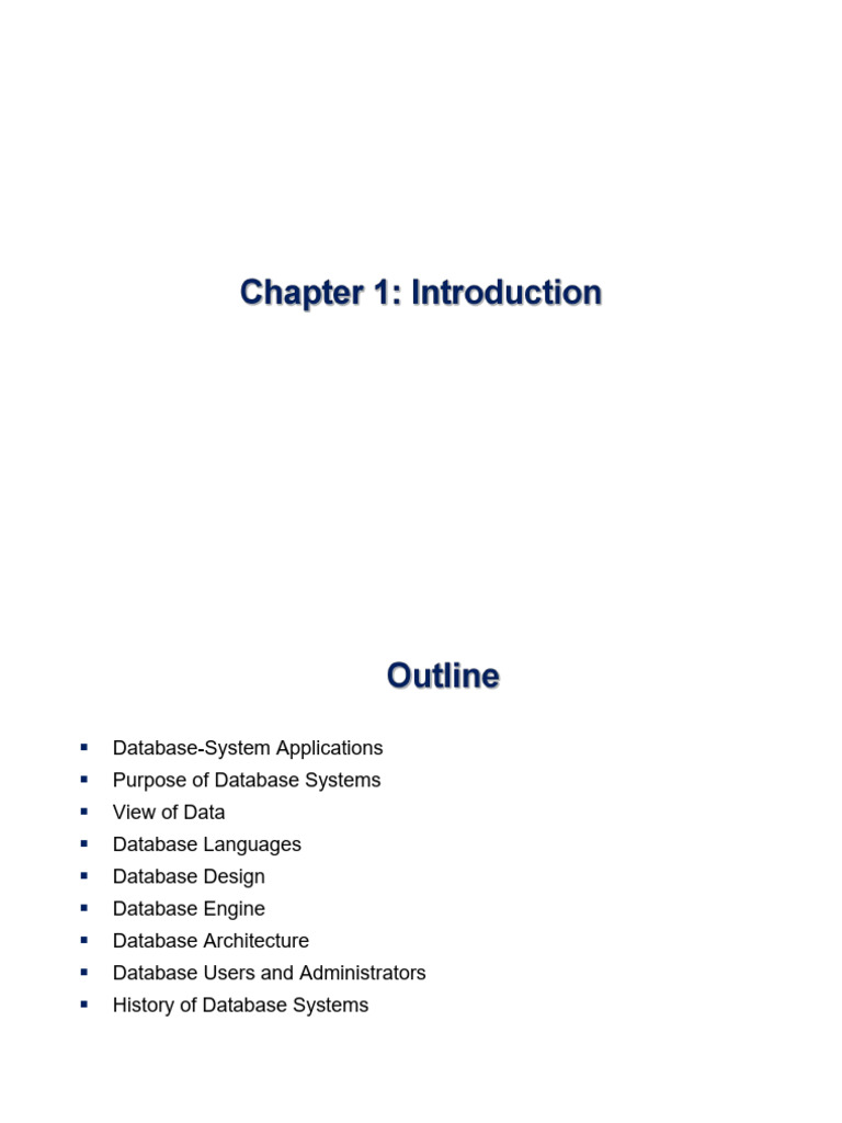 Ch1 - Introduction To DBMS | PDF | Databases | Relational Model
