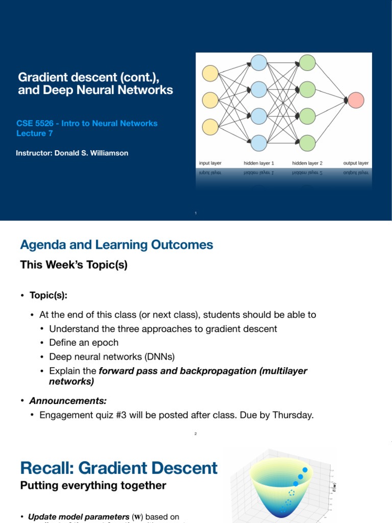 Lec7.GradientDescent | PDF | Deep Learning | Theoretical Computer Science