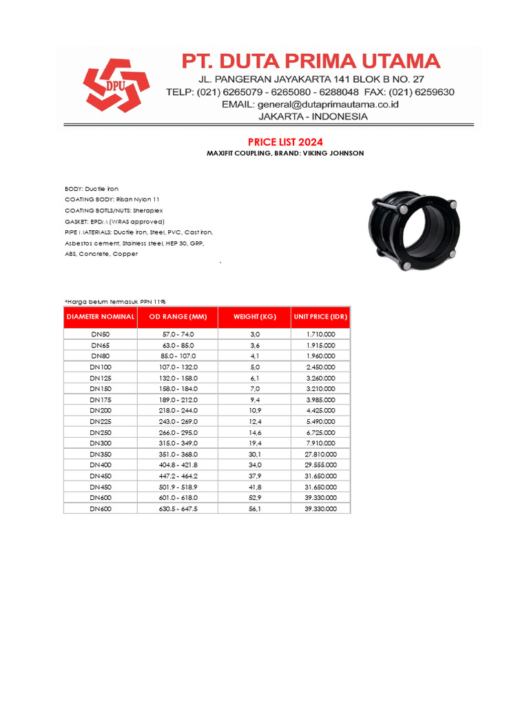 Maxifit Coupling | PDF