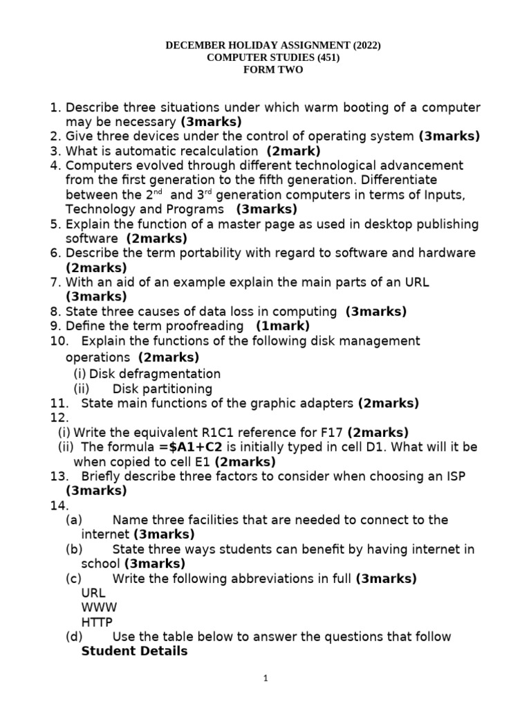 Computer f2 1 | PDF | Spreadsheet | Computer Hardware