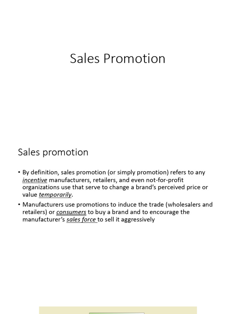 Session Sales Promotion | PDF | Marketing | Private Sector